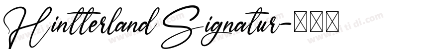 Hintterland Signatur字体转换